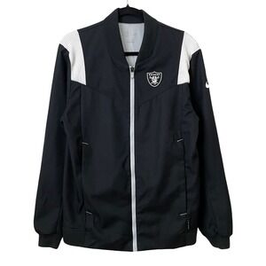Nike Las‎ Vegas Raiders Jacket NFL On Field Bomber Black Mens Small Football
